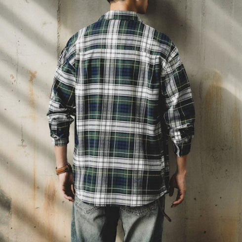 Double Pocket Mixed Check Shirt P1622