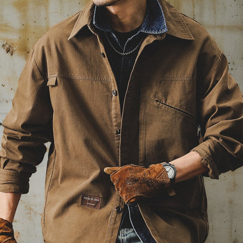 Classic Work Canvas Shirt Jacket P1631
