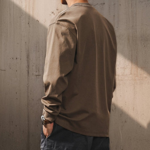 Small Letter Art Message Long Sleeve T-Shirt P1358