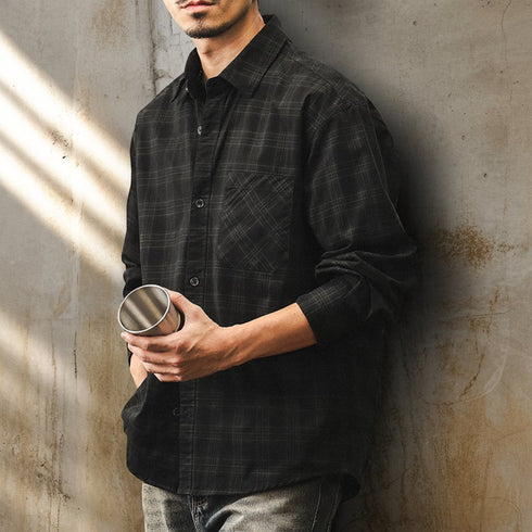 Monochrome Plaid Shirt P1632