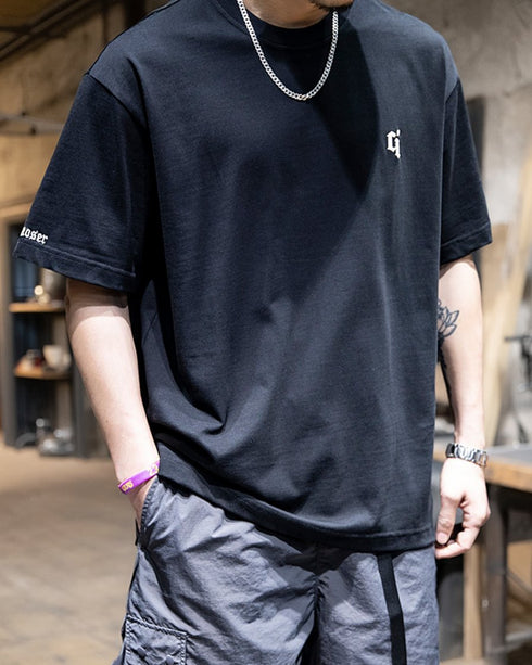 Monotone Logo Accent Short Sleeve T-Shirt P1399