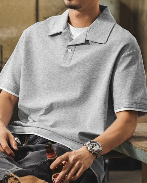 Smart Casual Loose Fit Polo Shirt P1426