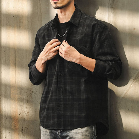 Monochrome Plaid Shirt P1632