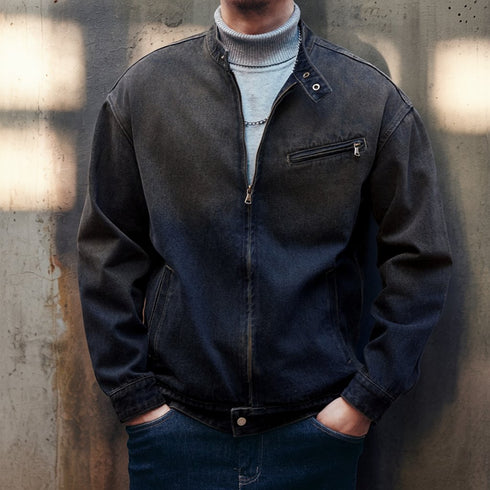 Classic Zip Denim Jacket P1803