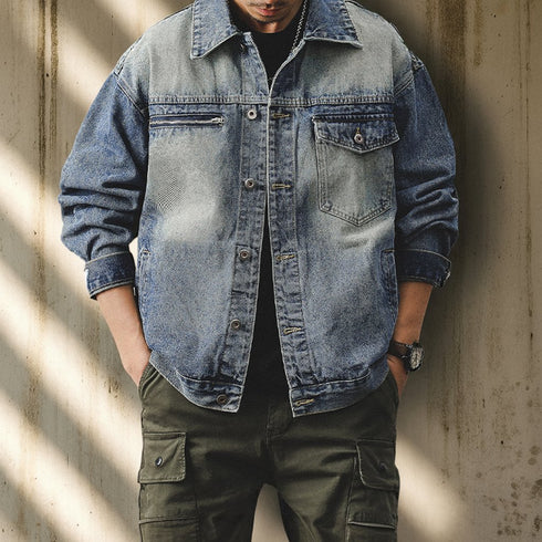 Vintage Wash Denim Jacket P1729