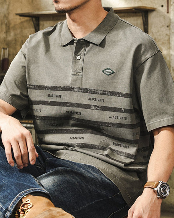 Industrial Line Street Short Sleeve Polo Shirt P1488