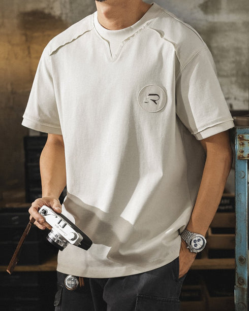 ワークディテール サークルロゴ 半袖Tシャツ P1408