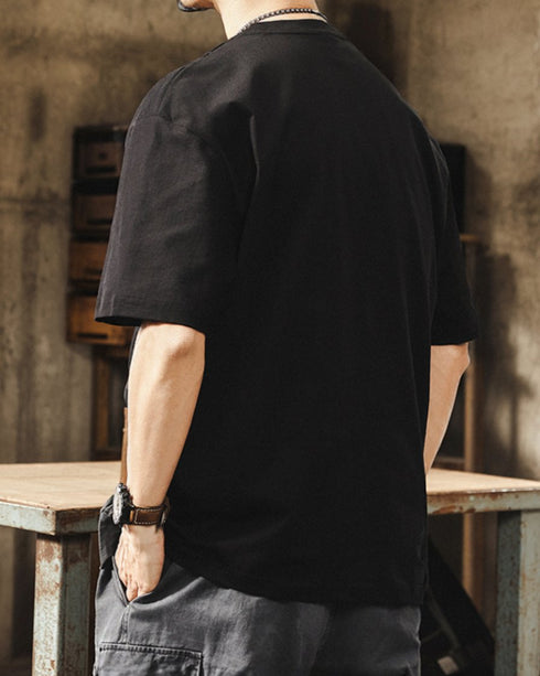 【OUTLET/即納】アシンメトリーステッチ半袖Tシャツ P1430