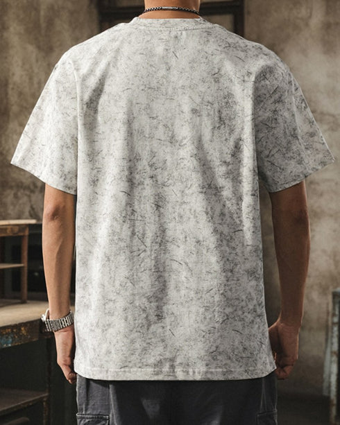 Clean Line Round Neck Short Sleeve T-Shirt P1435