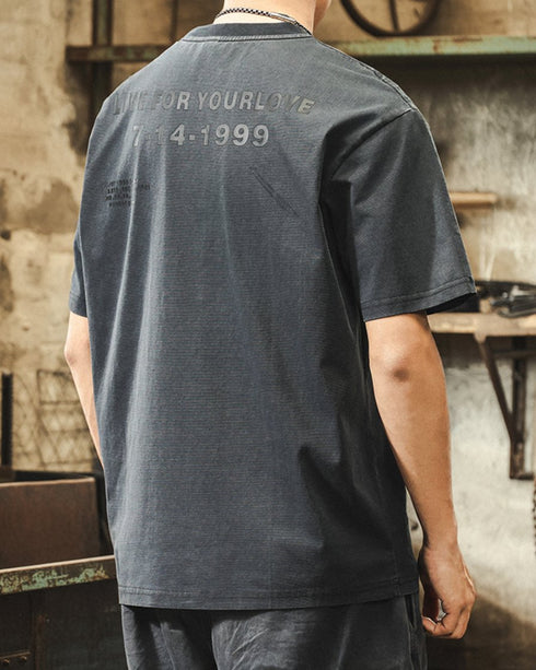 Fade Logo Street Design Short Sleeve T-Shirt P1396