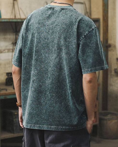 Geometric Stone Print Short Sleeve T-Shirt P1480