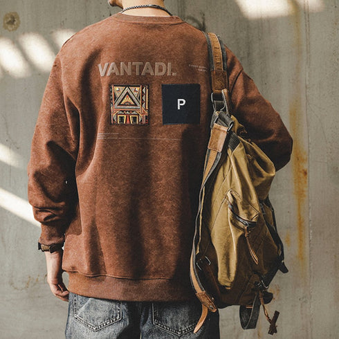 Minimal Logo Print Sweatshirt P1616