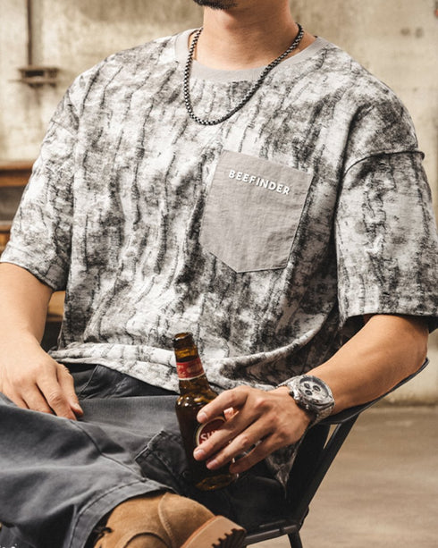 Military Camo Pocket Accent Short Sleeve T-Shirt P1405