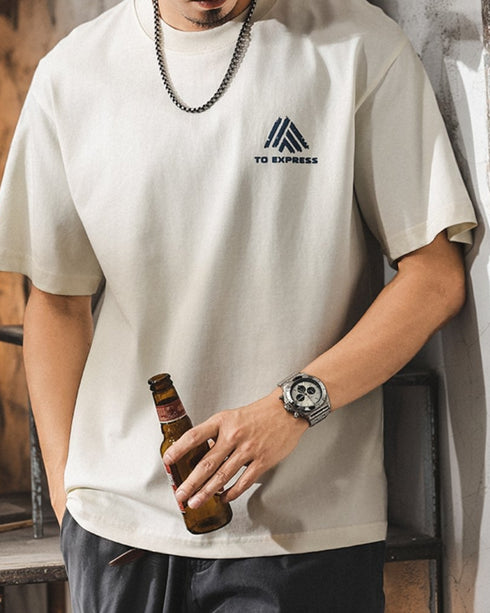 Casual Font Highlight Short Sleeve T-Shirt P1406