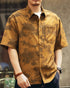 Vintage Marble Print Short Shirt P1339