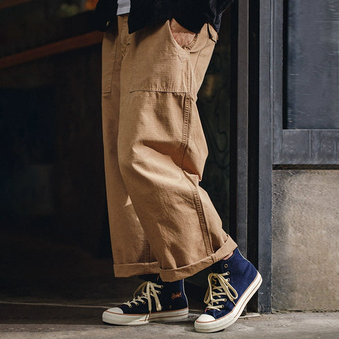 Corduroy High-Top Casual Shoes P0567