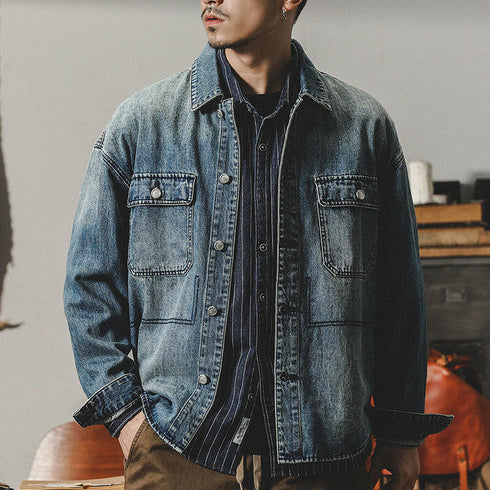 Long-sleeved Denim Jacket P0095