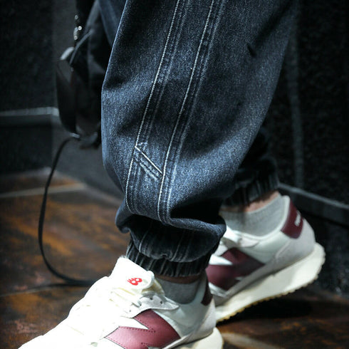 Side Stitch Loose Jeans P0036.