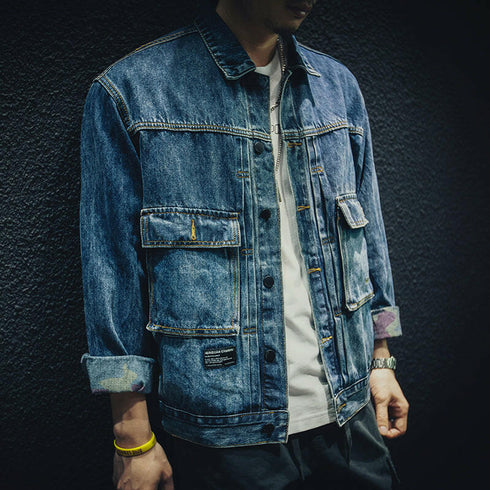 Vintage Wash Denim Jacket P0715