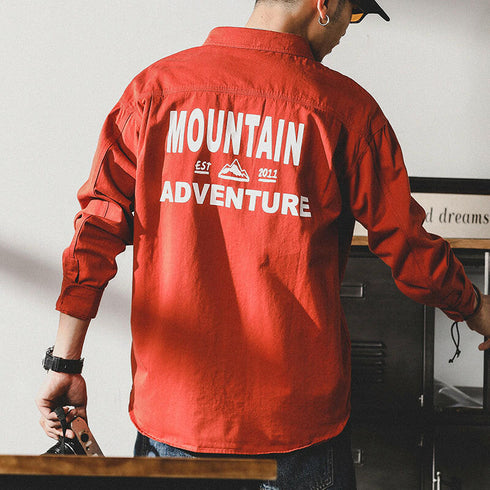 Tooling Casual Back Print Shirt P0123