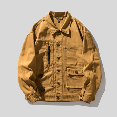 Cotton Loose Multi-pocket Jacket P0502