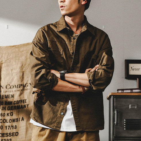 long-sleeved Loose Large Size Shirt P0075.