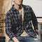 Plaid Long-sleeved Loose Shirt P0106