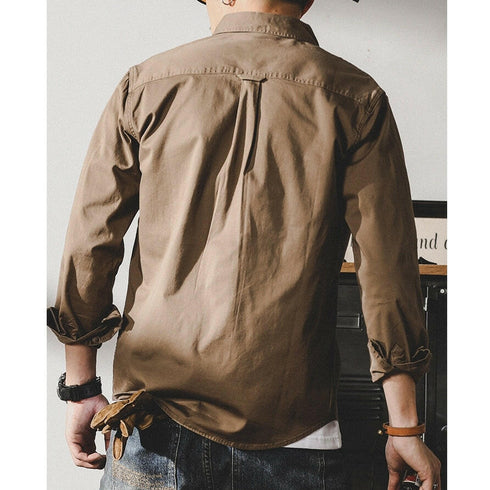 Chest Pockets Long-sleeved Shirt P0079.