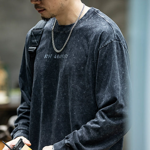 Long-sleeved Loose Round Neck T-shirt P0514