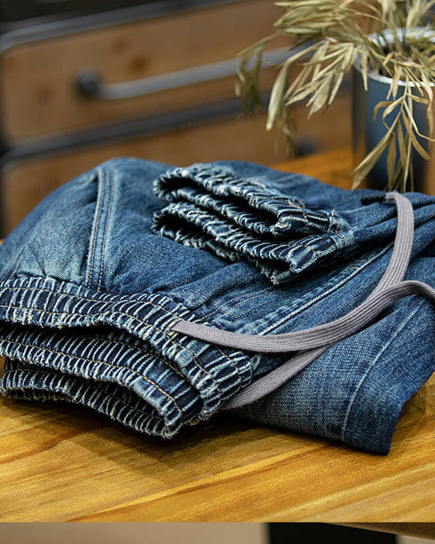 Vintage Wash Cargo Jeans P0411