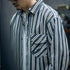 Long-sleeved Striped Loose Shirt P0376
