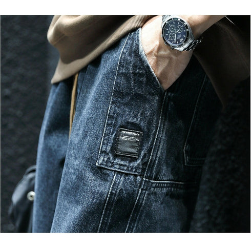 Side Stitch Loose Jeans P0036.