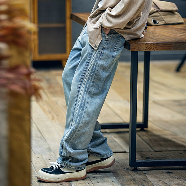 【OUTLET/即納】Loose Drape Straight Wide-legged Jeans P0501