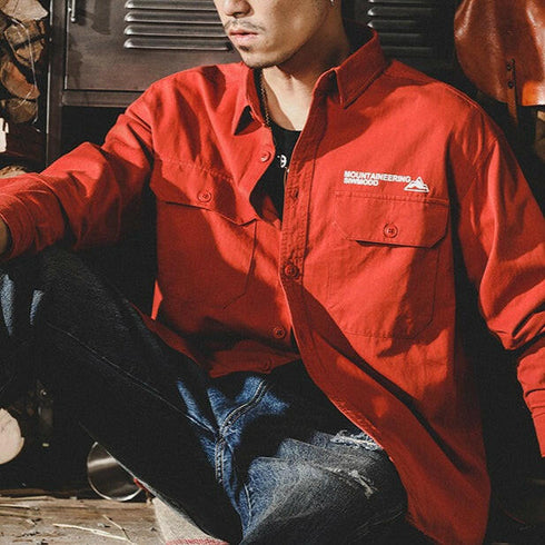 Tooling Casual Back Print Shirt P0123