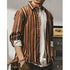 Retro Striped Color Matching Shirt P0093