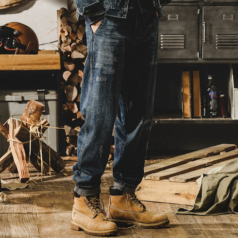 Jeans Men's Loose Straight P0696