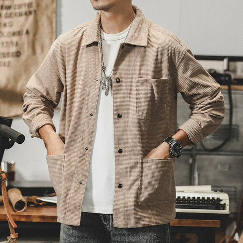 Houndstooth Long-sleeved Shirt P0130