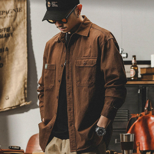 Pocket Long-sleeved Shirt P0082.