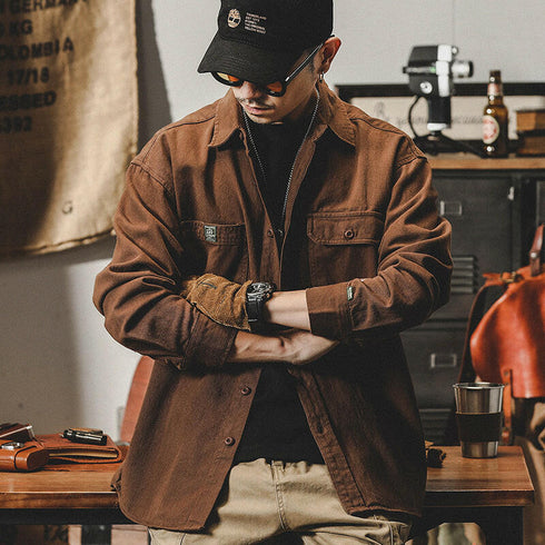 Pocket Long-sleeved Shirt P0082.