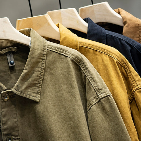 Cotton Loose Multi-pocket Jacket P0502