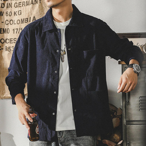 Houndstooth Long-sleeved Shirt P0130