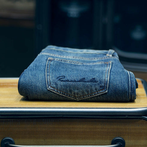 Embroidered Jeans Straight Loose Pants P0550