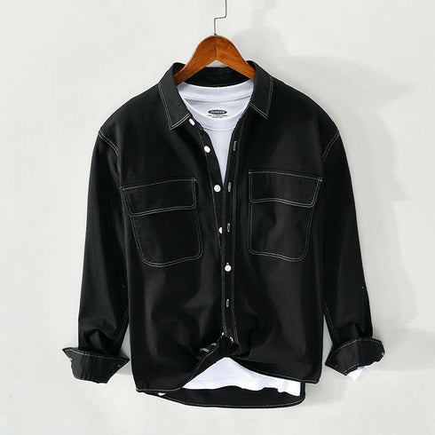 Chest Pockets Long-sleeved Shirt P0079.