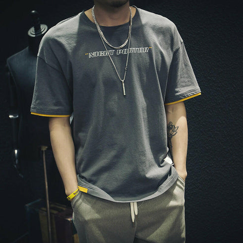 Fake Two-piece Half-sleeved T-shirt P0139