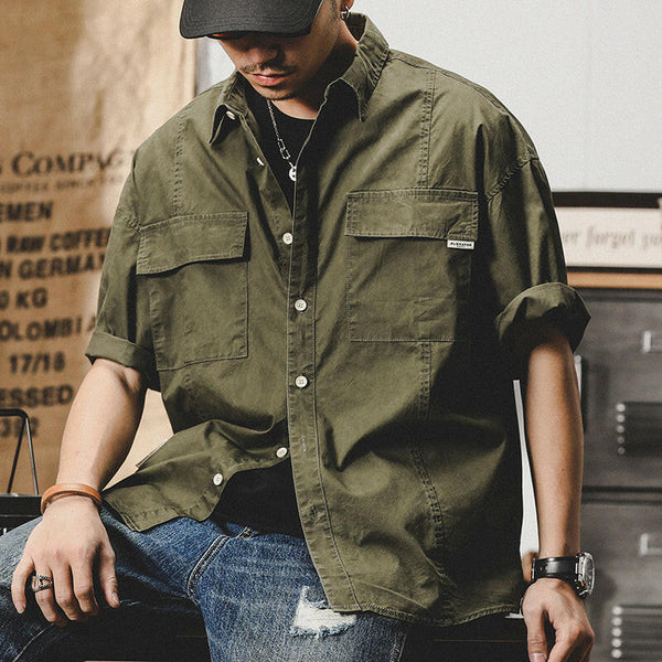 Tooling Half-sleeved Top Loose Shirt P0120