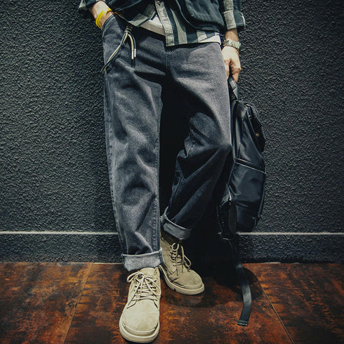 Black All-match Jeans P0021.