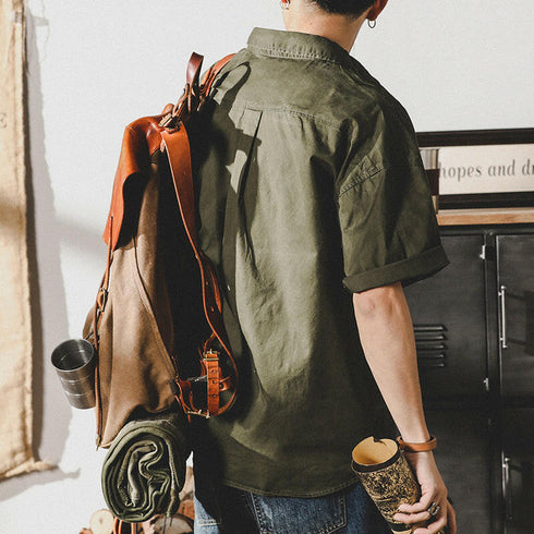 Tooling Half-sleeved Top Loose Shirt P0120