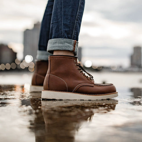 Mid-top British Style Leather Boots P0574