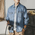 Long-sleeved Tooling Denim Shirt P0113