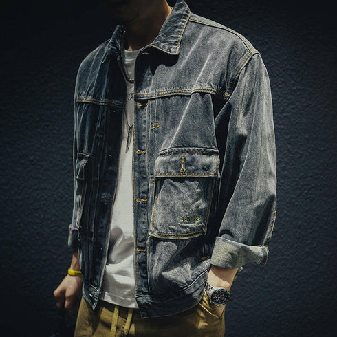 Vintage Wash Denim Jacket P0715